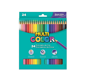 Lápis De Cor 24 Cores - Multicolor
