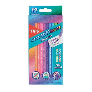 Lapis Cor Tris Tons Pastel 12 Cores