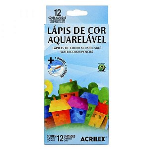 Lápis De Cor Aquarelável 12 Cores - Acrilex