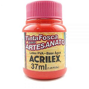 Tinta Fosca PVA Artesanato Vermelho Fogo 37ml  - Acrilex