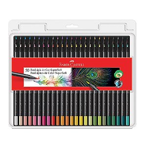 Lápis De Cor SuperSoft 50 Cores - Faber Castell