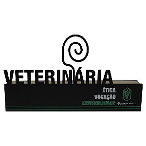 Placa Porta Retrato  Veterinária 19X6cm - Zona Criativa
