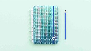 Caderno Inteligente Azul Holografico - A5