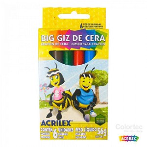 Big Giz De Cera 6 Cores - Acrilex