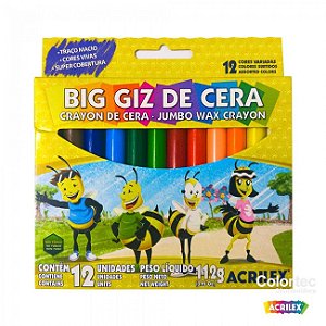 Big Giz De Cera 12 Cores - Acrilex