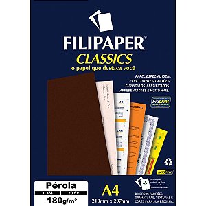 Papel A4 Perolado Cafe 180g