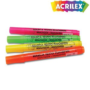 Marca Texto Fluorpen Amarelo - Acrilex