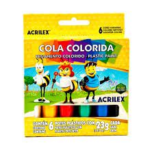 Cola Colorida 23g 6 Cores - Acrilex