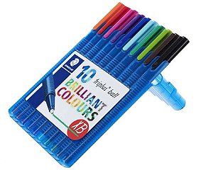 Caneta Esferográfica Triplus XB 10 Cores - Staedtler