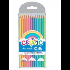 Lápis De Cor Criatic Pastel  12 Cores - Cis