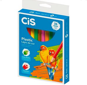Lápis De Cor Sextavado Plastic 36 Cores - Cis