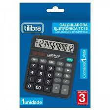 Calculadora de  Mesa  Eletrônica Tc19 Preta - Tilibra