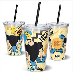 Copo Canudo Johnny Bravo 600ml - Beek