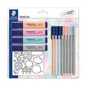 Conjunto Canetas E Marcadores Pastel - Staedtler