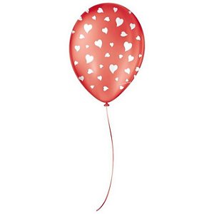 Balão Sortidos Vermelho Coração N° 9 - São Roque