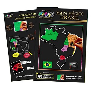 Mapa Do Brasil Mágico A4 - Off Paper
