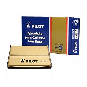 Almofada De Carimbo N°3 Ouro Preta - Pilot