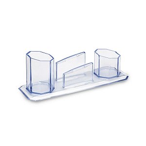 Porta Caneta/Clips/Lembrete Cristal - Waleu