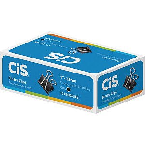 Prendedor De Papel Cis 25mm Preto Cx.C/12 - Cis