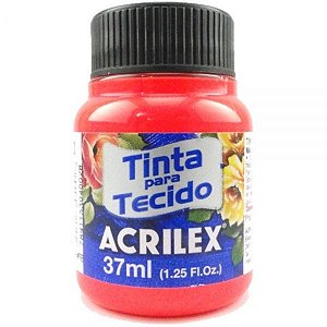 Tinta Tecido Fluorescente Vermelho 37ml - Acrilex