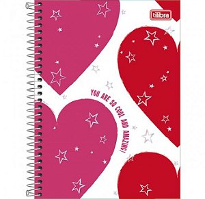 Caderno Espiral Universitário 10 Matérias Love Pink - Tilibra