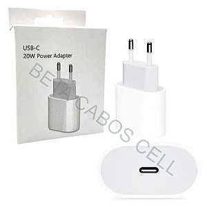 Fonte Carregador Tomada USB-C Tipo C Type C para Iphone 11  Iphone 12 20W