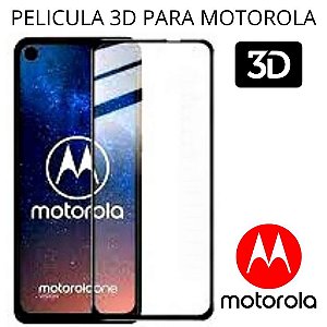 Pelicula 3D Preta para Motorola Moto E7 Power