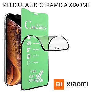 Pelicula 3D 9D Hidrogel Cerâmica para Xiaomi Note 9 Pro