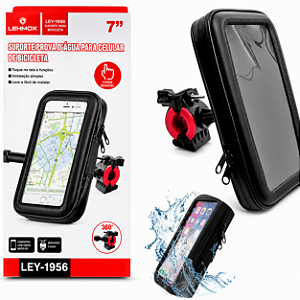 Suporte de Celular Impermeável para Moto e Bicicleta Resistente Agua Bike