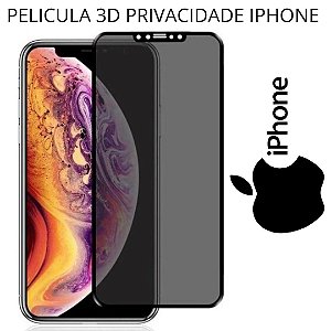 Película Vidro 3D Privacidade Anti Espião Spy Iphone XS