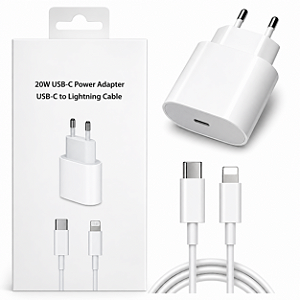 Carregador Turbo 20w para iPhone com Cabo Tipo C para Iphone