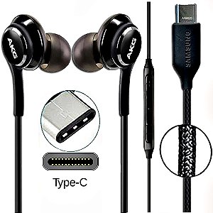 Fone De Ouvido Estéreo Akg Usb-c Entrada Tipo C Type C para Sam