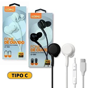 Fone De Ouvido Estéreo Usb-c Entrada Tipo C Type C
