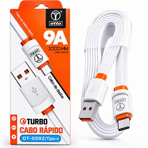 Cabo Turbo 9A OTTO Silicone Tipo C Carregamento Rapido Turbo Power