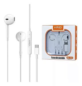 Fone De Ouvido KAIDI Kd-729 Tipo C Com Microfone