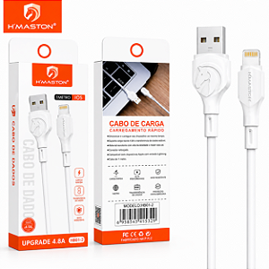 Cabo Iphone Usb Dados Carregador Rápido Turbo Hmaston 1m 4.8A