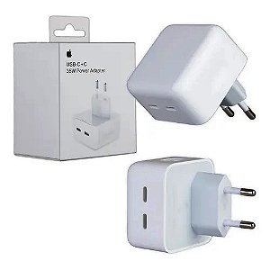 Fonte Carregador Usb C Duplo 50w iPhone Turbo 2 Entradas