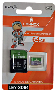 MicroSD Micro SD 64Gb 64 GB Lehmox Cartão Memoria