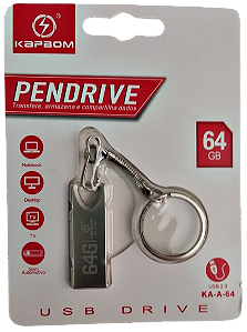 Pen Drive PenDrive 64 GB 64GB Chaveiro Kapbom