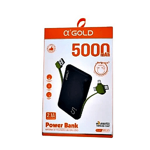 Carregador A Gold 5000 Portátil Powerbank com ANATEL Power Bank