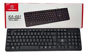 Teclado Para Computador ou Notebook com Fio Entrada USB