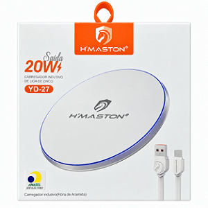 Carregador Por Indução Sem Fio Ultrafino Anatel 20w VPN