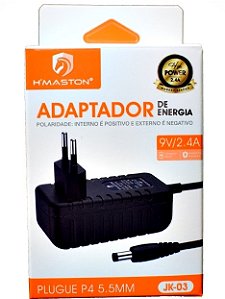 Fonte de Energia 9V / 2.4A plug P4 5.5mm 110v-220v Modem Internet