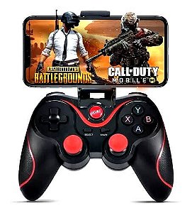 Controle Sem Fio Bluetoot Com Suporte Celular Android Ios Joystick Pc Celular