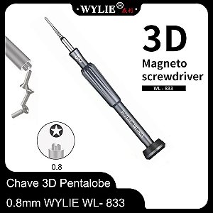 Chave 3D Pentalobe 0.8mm WYLIE WL833 WY