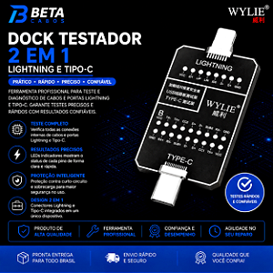 Testador Wylie 2 em 1 Lightning e Tipo-C WY