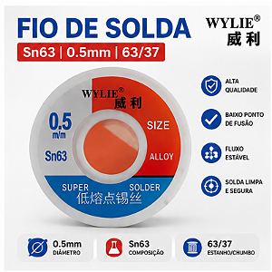 Rolo Estanho De Solda Wylie 0.5mm 43g WY