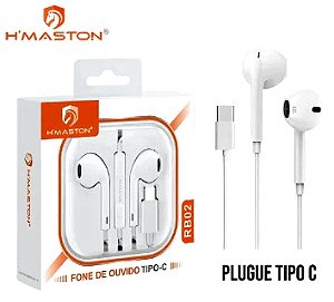 Fone De Ouvido Com Fio Microfone Estéreo Entrada Tipo-c