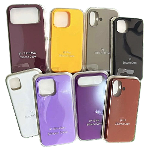 Capa Case Silicone Aveludado para IPhone 11 12 13 14 15 16 Pro Max Com Embalagem CORES CONFORME ESTOQUE