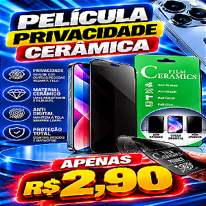 Pelicula 3D 9D Hidrogel Cerâmica PRIVACIDADE FOSCA para Iphone 16 Pro